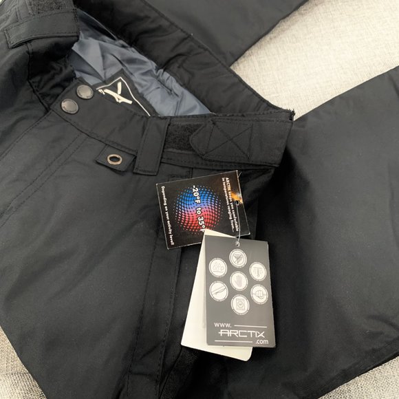 Brand New!! Kids Arctix Insulated Black Snow‎ Pants M (10/12) Wind Resistant - Picture 11 of 16